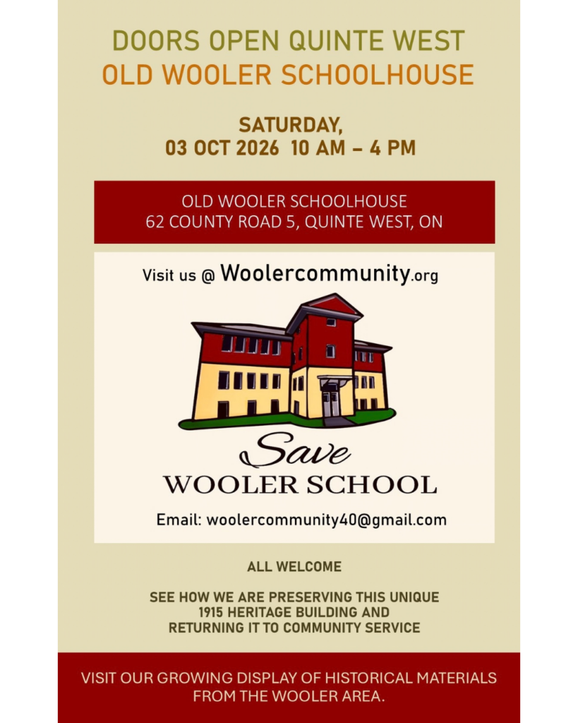 2026 10 03 Doors Open Quinte West Poster