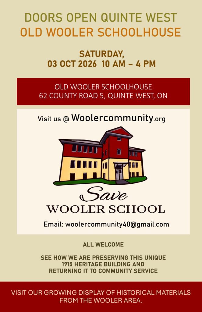 2026 10 03 Doors Open Quinte West Poster
